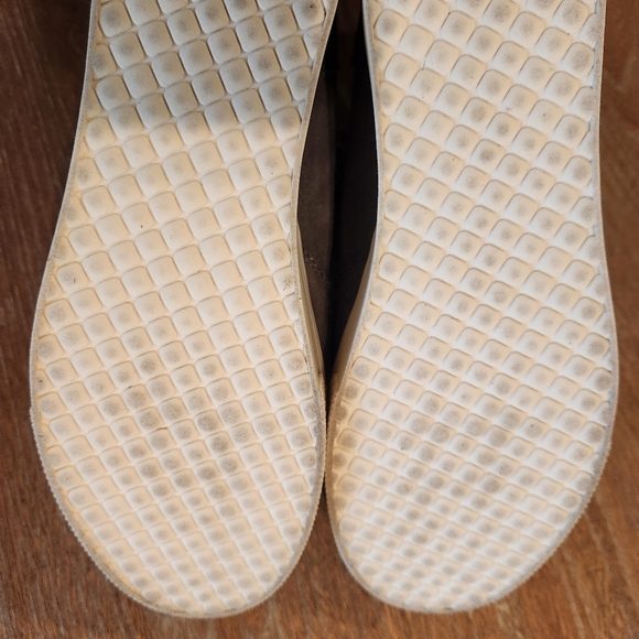 STEVE MADDEN Platform Wedgie Gray Suede Double Zip Sneaker Bootie Womens Size 8 - Picture 10 of 12